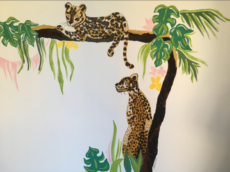 Fresque murale jungle à Marseille