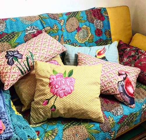 coussins peint à la main