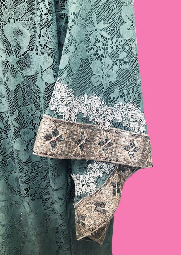 ABSINTHE-MANCHE Kimono sur mesure conçu et fabriqué par Valérie Touboul | Princesse Wally