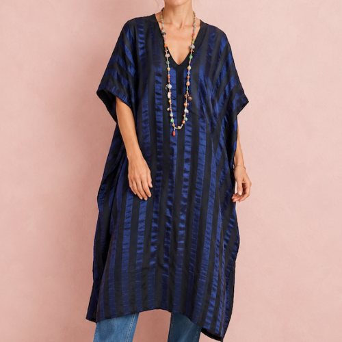 Kaftan long en maille col v NUAGE
