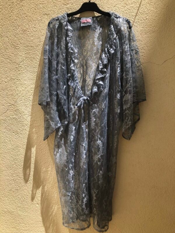 kimono-argent Kimono sur mesure conçu et fabriqué par Valérie Touboul | Princesse Wally