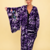 Kimono Tye and Dye violet en coton
