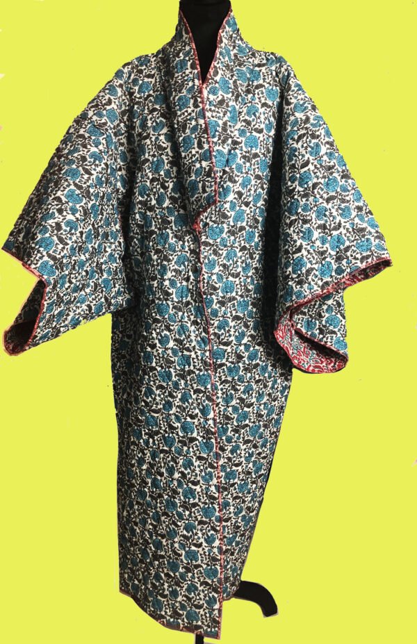 kimono-jaipur-bleu Kimono sur mesure conçu et fabriqué par Valérie Touboul | Princesse Wally