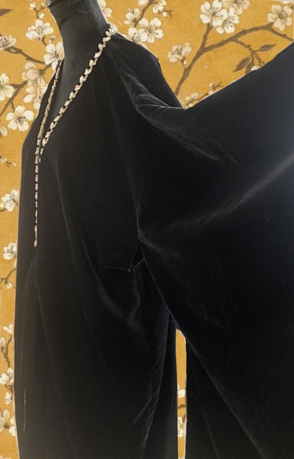 Kimono velours de soie noir DIVA