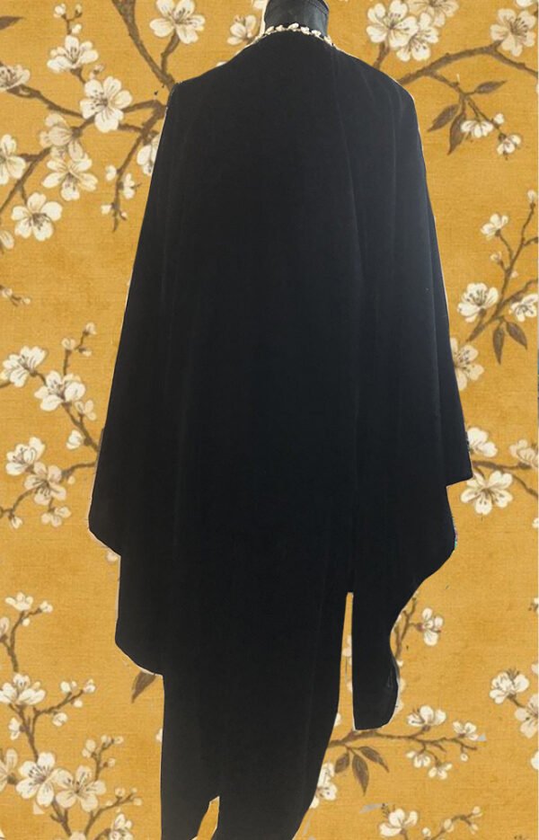 Kimono velours de soie noir DIVA